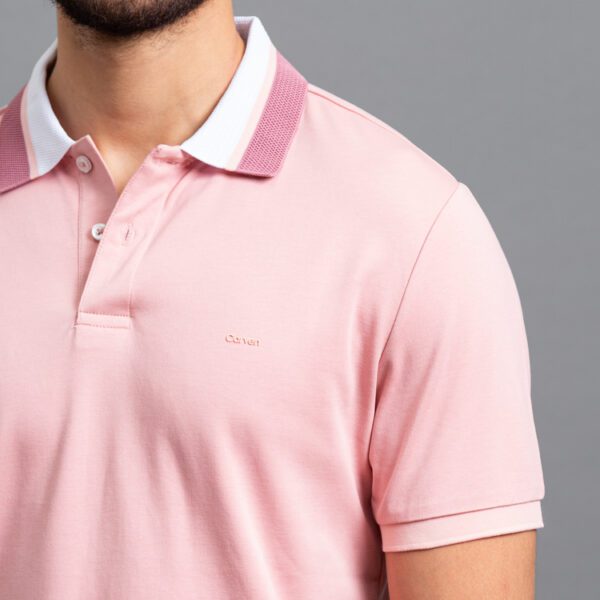 polo rosada diseno de triangulos marca carven slim 155706 296553 2