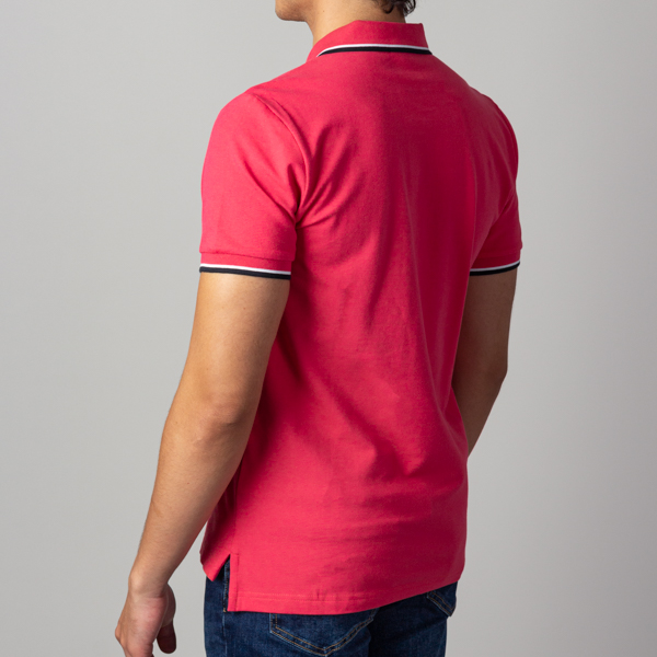 polo rosado estructra plana con b es marca carven slim 141073 ROSADO 3
