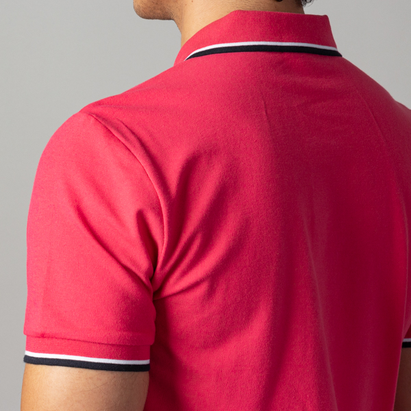 polo rosado estructra plana con b es marca carven slim 141073 ROSADO 4