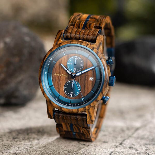 reloj azul estilo classic cronograph 1 marca watch more cl sico 154732 AZUL 2