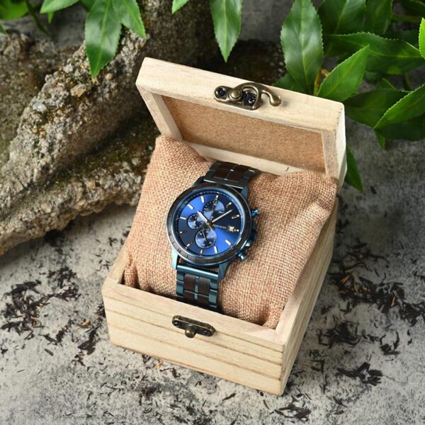 reloj azul estilo classic cronograph el marca watch more cl sico 154733 AZUL 1