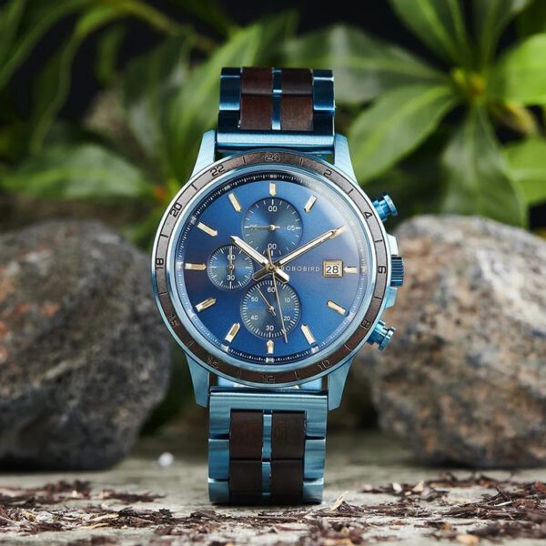 reloj azul estilo classic cronograph el marca watch more cl sico 154733 AZUL 2