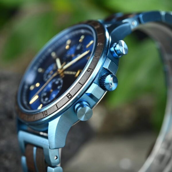 reloj azul estilo classic cronograph el marca watch more cl sico 154733 AZUL 3