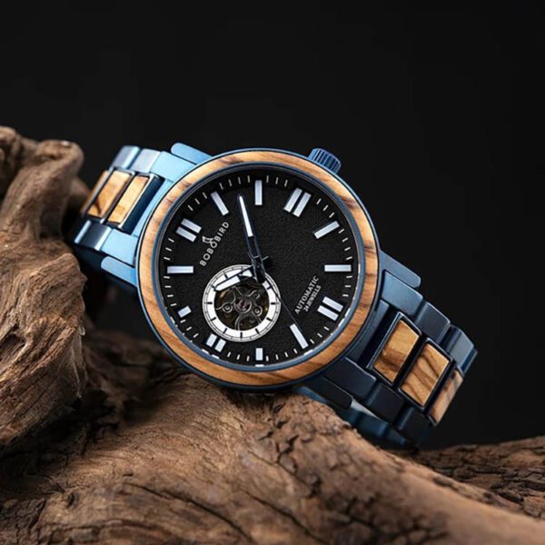 reloj azul estilo pico zebrawood sky marca watch more cl sico 154736 AZUL 1