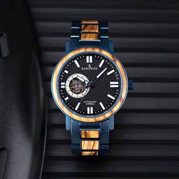 reloj azul estilo pico zebrawood sky marca watch more cl sico 154736 AZUL 2