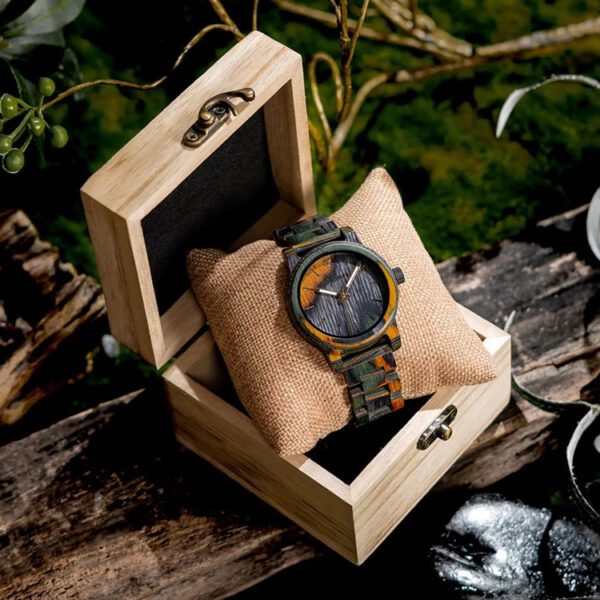 reloj verde estilo crazy wood marca watch more cl sico 154735 VERDE 1