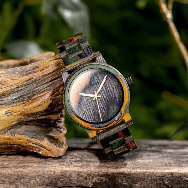 reloj verde estilo crazy wood marca watch more cl sico 154735 VERDE 2