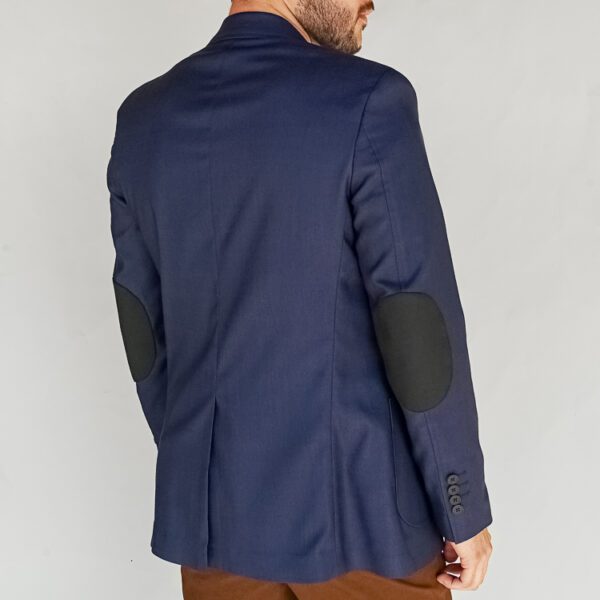 saco azul diseno plano con coderas marca business casual cl sico 127337 AZUL 4