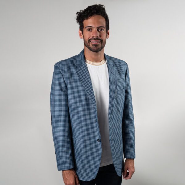saco azul estructura labrada marca bcasual cl sico 150423 AZUL 1
