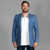 saco azul estructura labrada marca bcasual cl sico 155277 AZUL 1