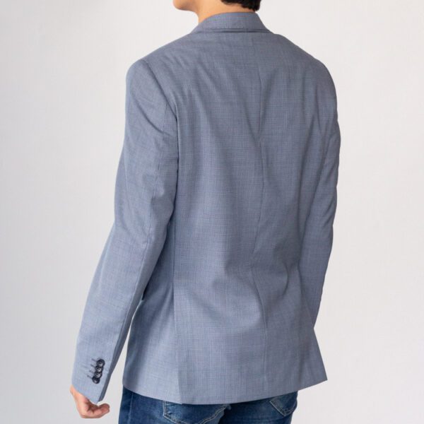 saco azul estructura labrada marca business casual slim 144117 AZUL 3