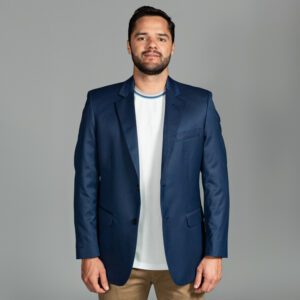 saco azul estructura labrada marca smart cl sico 156397 317843 1