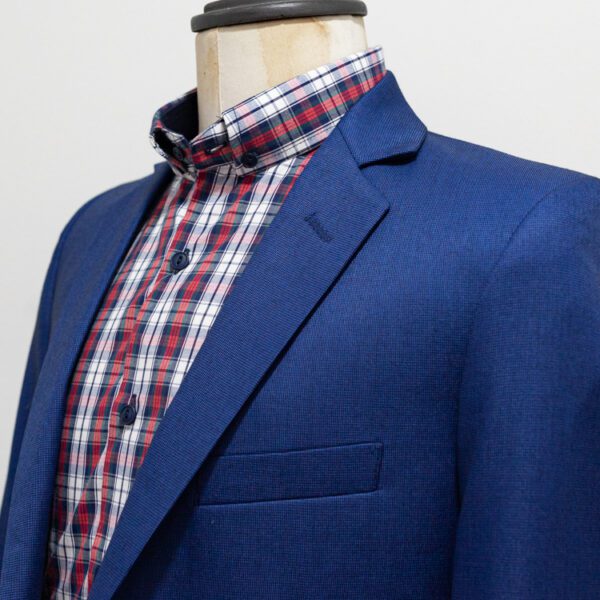 saco azul estructura labrada marca smart slim 138888 AZUL 3