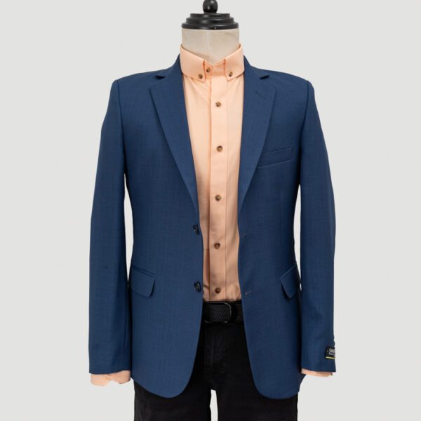 saco azul estructura labrada marca smart slim 148964 AZUL 1