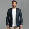 saco azul estructura labrada marca smart slim 156377 AZUL 1