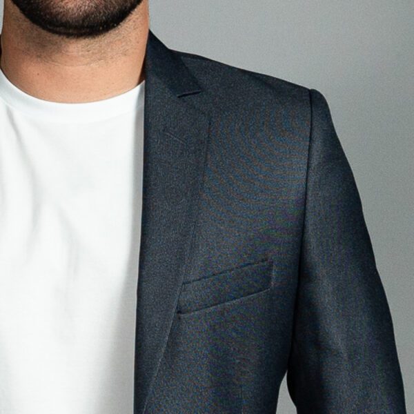 saco azul estructura labrada marca smart slim 156377 AZUL 2