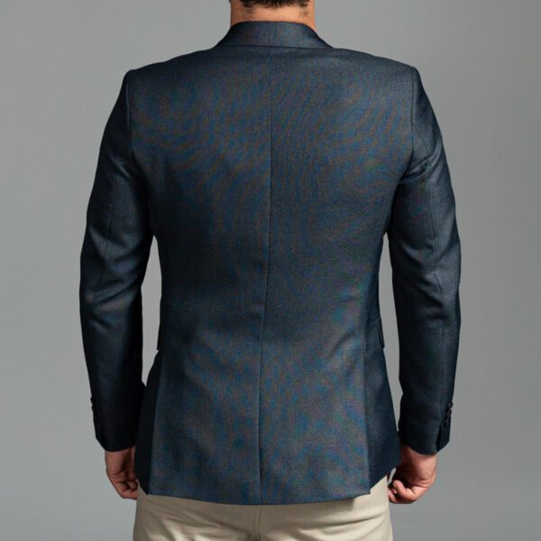 saco azul estructura labrada marca smart slim 156377 AZUL 3