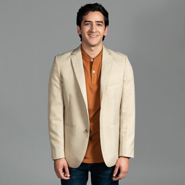 saco beige estructura labrada marca smart slim 156392 BEIGE 1