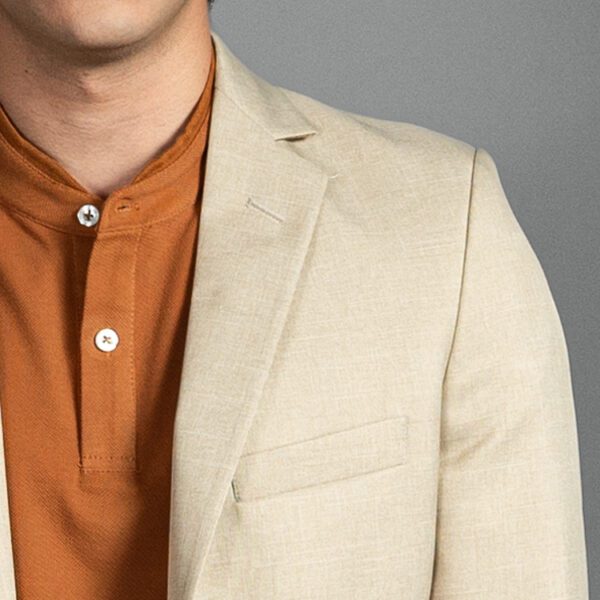 saco beige estructura labrada marca smart slim 156392 BEIGE 2