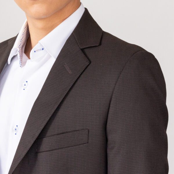 saco caf estructura microcuadros marca smart slim 144666 CAFE 2