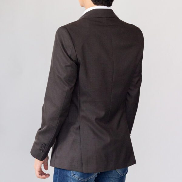 saco caf estructura microcuadros marca smart slim 144666 CAFE 3