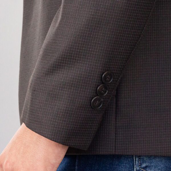 saco caf estructura microcuadros marca smart slim 144666 CAFE 4