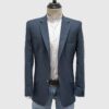 Saco celeste estructura labrada de cuadros marca Smart clásico | 128927