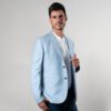 saco celeste estructura labrada marca bcasual slim 150937 270483 1