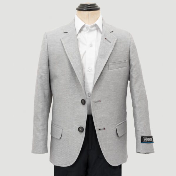 saco de nino gris estructura labrada marca bcasual cl sico 150717 GRIS 1