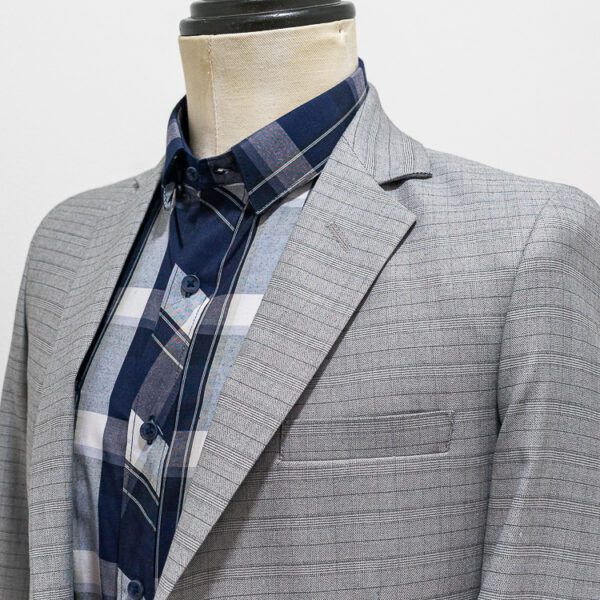 saco gris estructura cuadros marca smart cl sico 129671 GRIS 2
