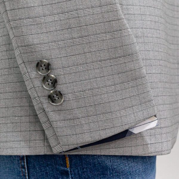 saco gris estructura cuadros marca smart cl sico 129671 GRIS 3