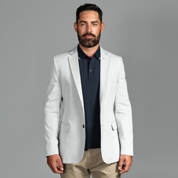 saco gris estructura labrada marca bcasual slim 155652 GRIS 1