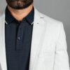 saco gris estructura labrada marca bcasual slim 155652 GRIS 2