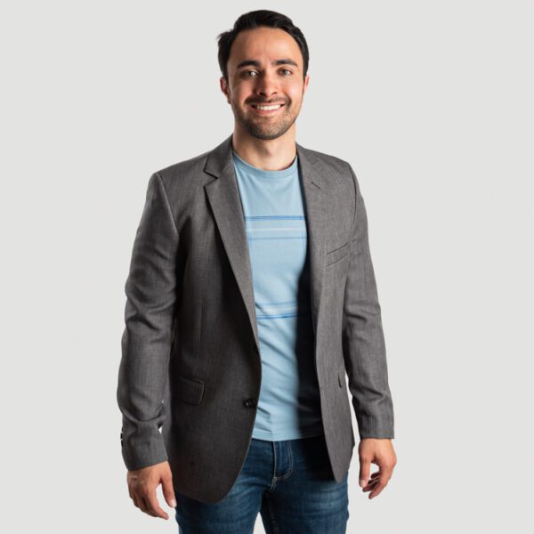 saco gris estructura labrada marca smart slim 138893 GRIS 1