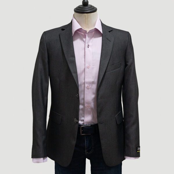saco gris estructura labrada marca smart slim 142738 GRIS 1