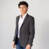saco gris estructura labrada marca smart slim 144656 GRIS 1
