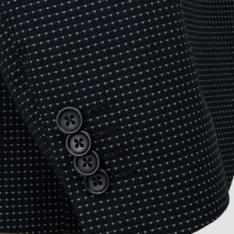 saco negro diseno de puntitos marca bcasual slim 154854 NEGRO 4