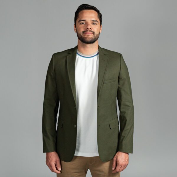 saco verde estructura labrada marca bcasual slim 155667 VERDE 1