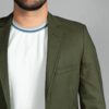 saco verde estructura labrada marca bcasual slim 155667 VERDE 2