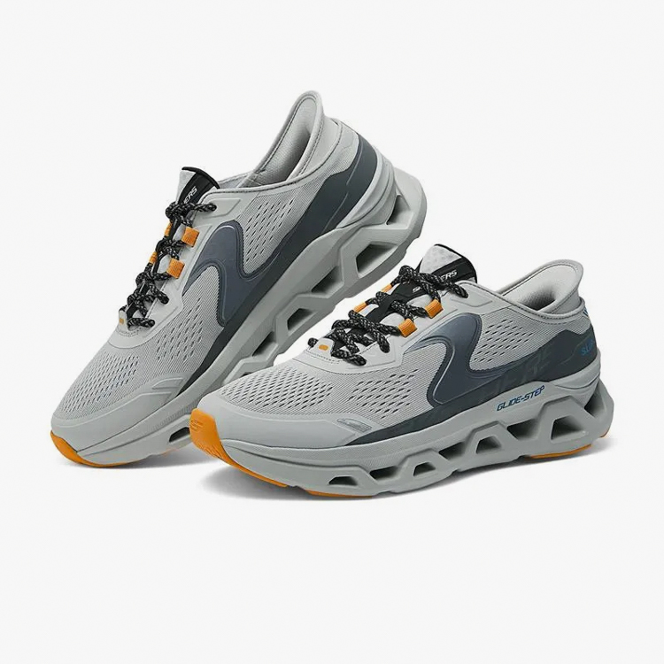 sneakers gris estilo 232921gycc marca skechers cl sico 165615 GRIS 2
