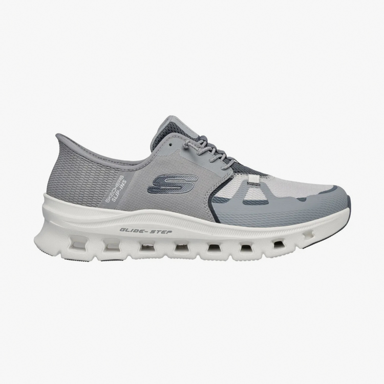 sneakers gris estilo 232930gycc marca skechers cl sico 165606 366490 1