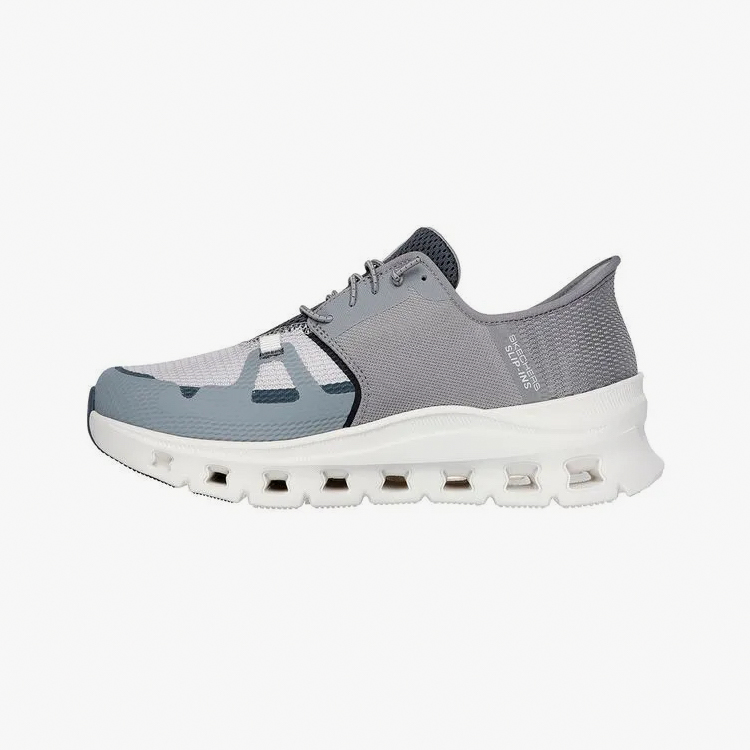 sneakers gris estilo 232930gycc marca skechers cl sico 165606 GRIS 3
