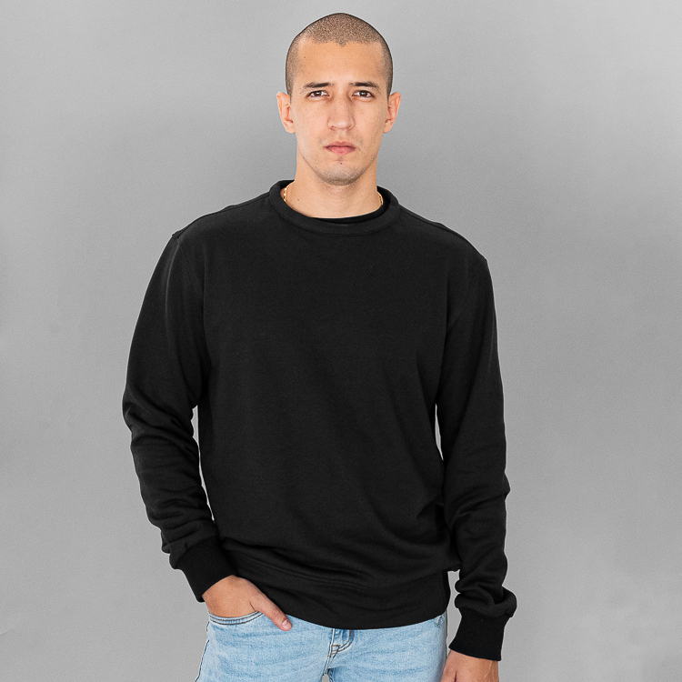 sudadero negro estilo capucha liso marca monkey jackets cl sico 133519 NEGRO 1