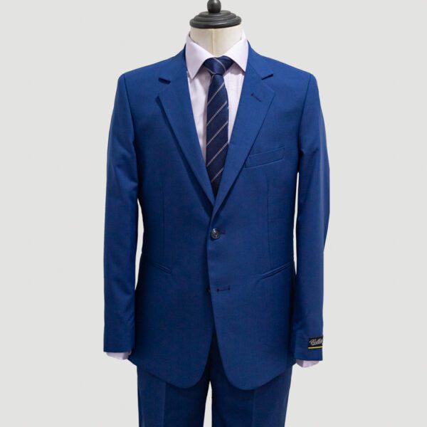 traje azul estructura labrada marca colletti slim 142655 AZUL 1