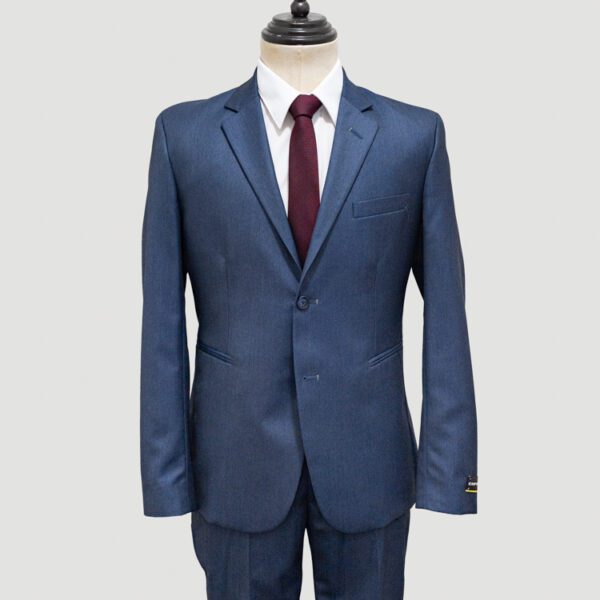 traje azul estructura labrada marca emporium slim 142685 233774 1