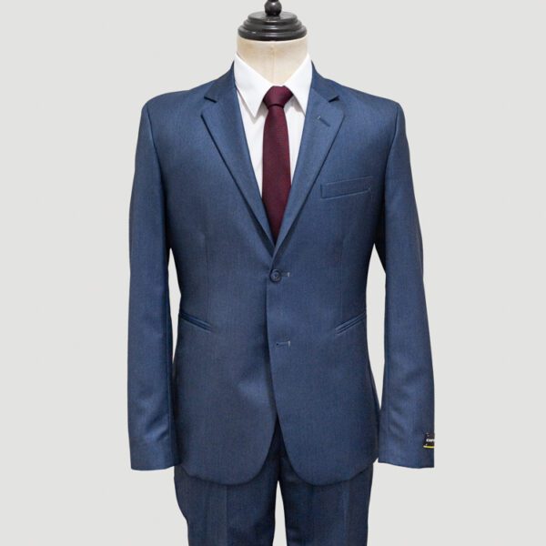 traje azul estructura labrada marca emporium slim 142685 AZUL 1