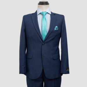 traje azul estructura labrada marca emporium slim 148291 261051 1