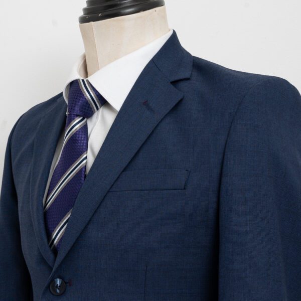 traje azul estructura labrada marca emporium slim 148686 AZUL 2