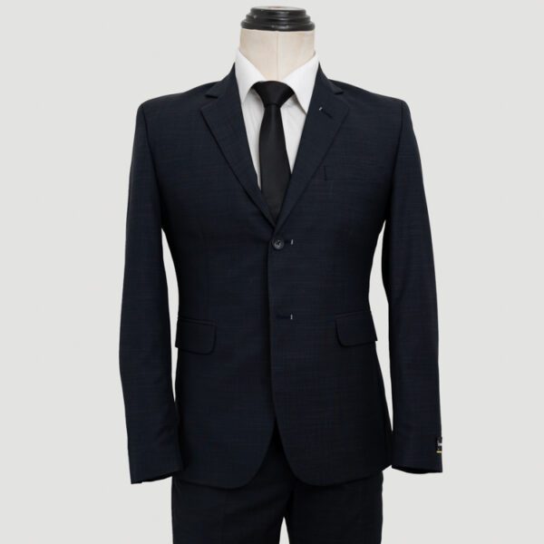 traje azul estructura labrada marca emporium slim 148871 AZUL 1