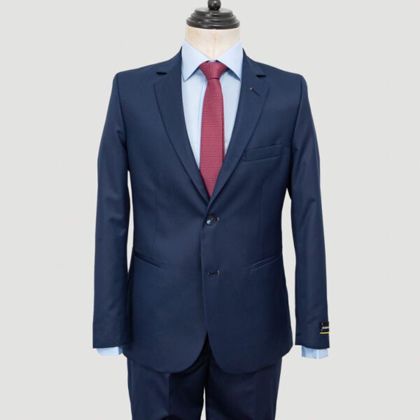 traje azul estructura labrada marca emporium slim 150545 AZUL 1